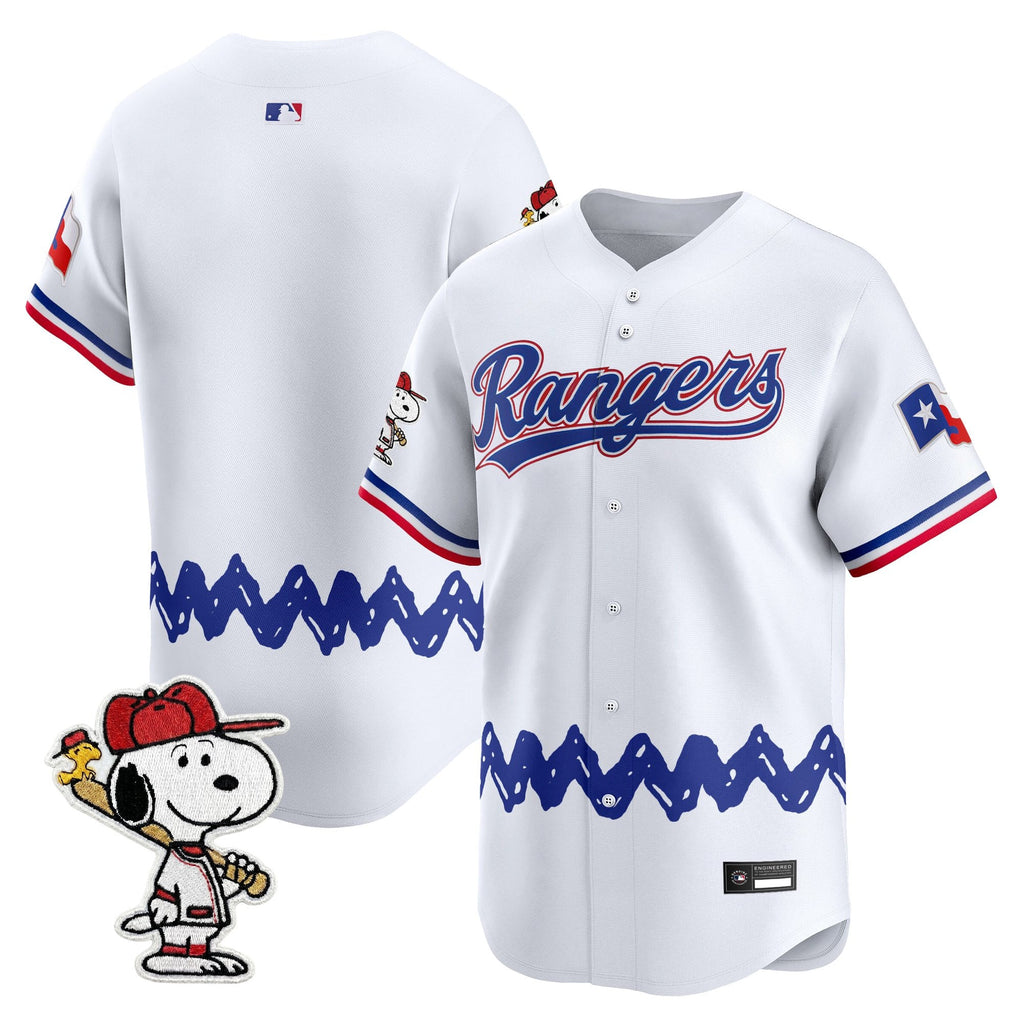 Men's Texas Rangers x Peanuts Vapor Premier Limited Jersey - Stitched