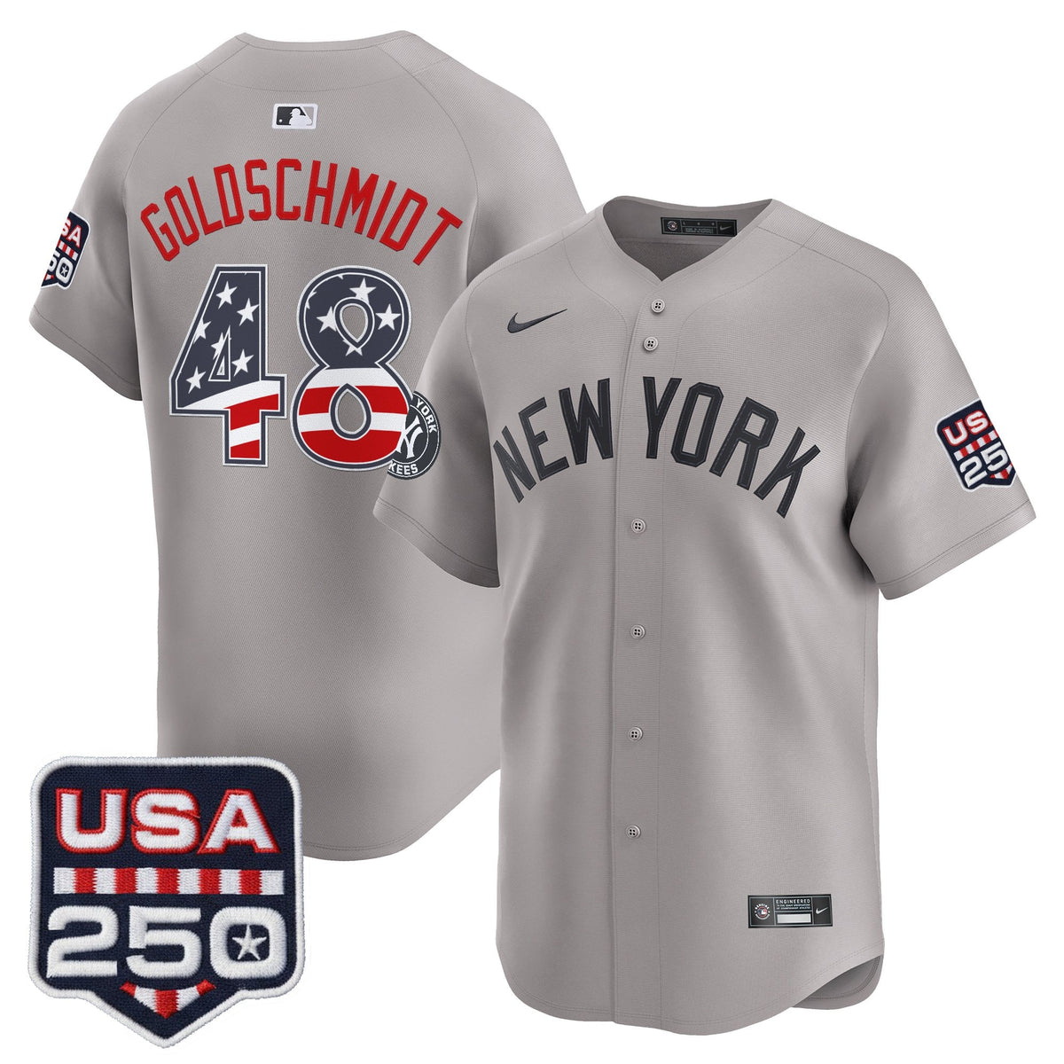 Men's New York Yankees USA 250 Fourth of July Vapor Premier Limited Jersey - All Stitched