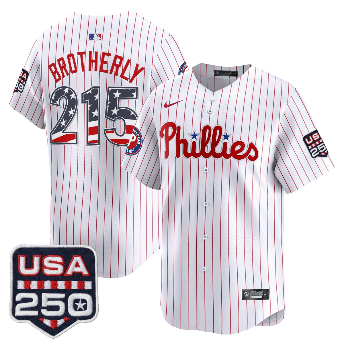 Men's Philadelphia Phillies USA 250 Fourth of July Vapor Premier Limited Jersey - All Stitched