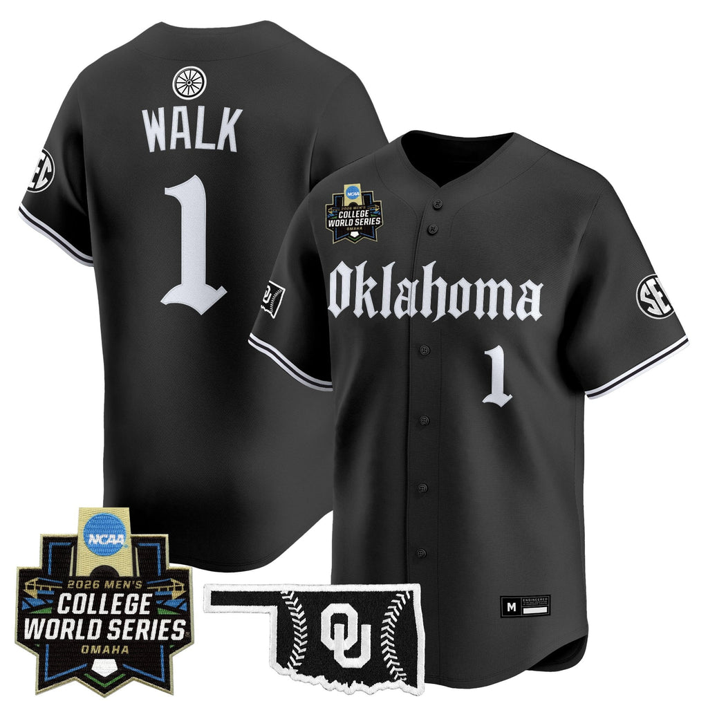 Men's Oklahoma Sooners 2026 World Series Vapor Premier Limited Jersey - Gothic Edition - All Stitched