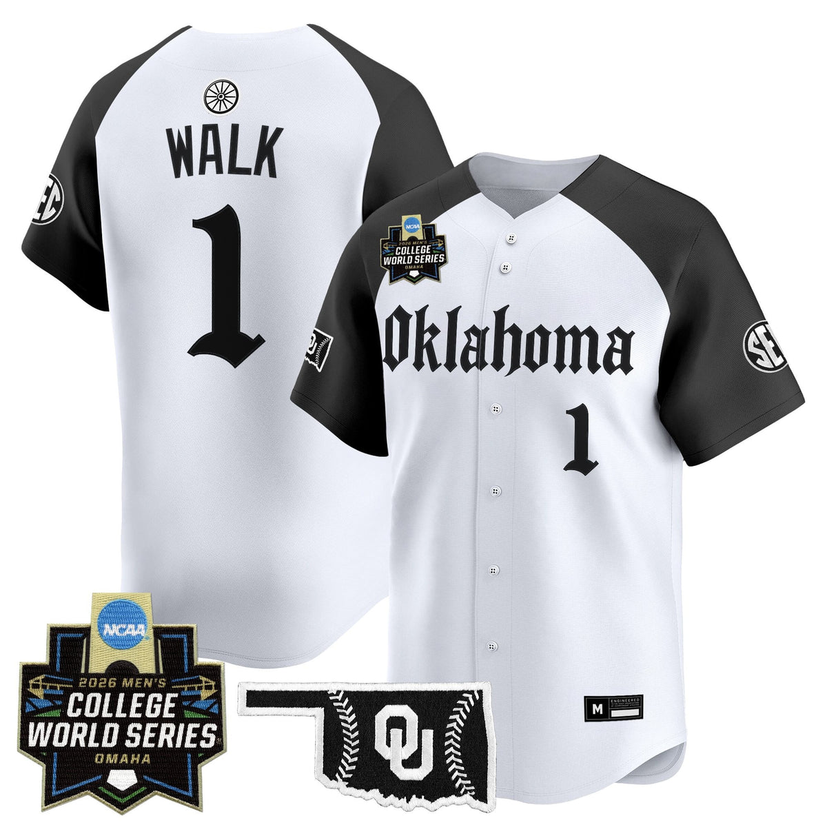 Men's Oklahoma Sooners 2026 World Series Vapor Premier Limited Jersey - Gothic Edition - All Stitched