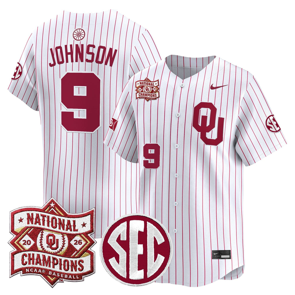 Men's Oklahoma Sooners 2026 National Champions Patch Vapor Premier Limited Jersey - All Stitched