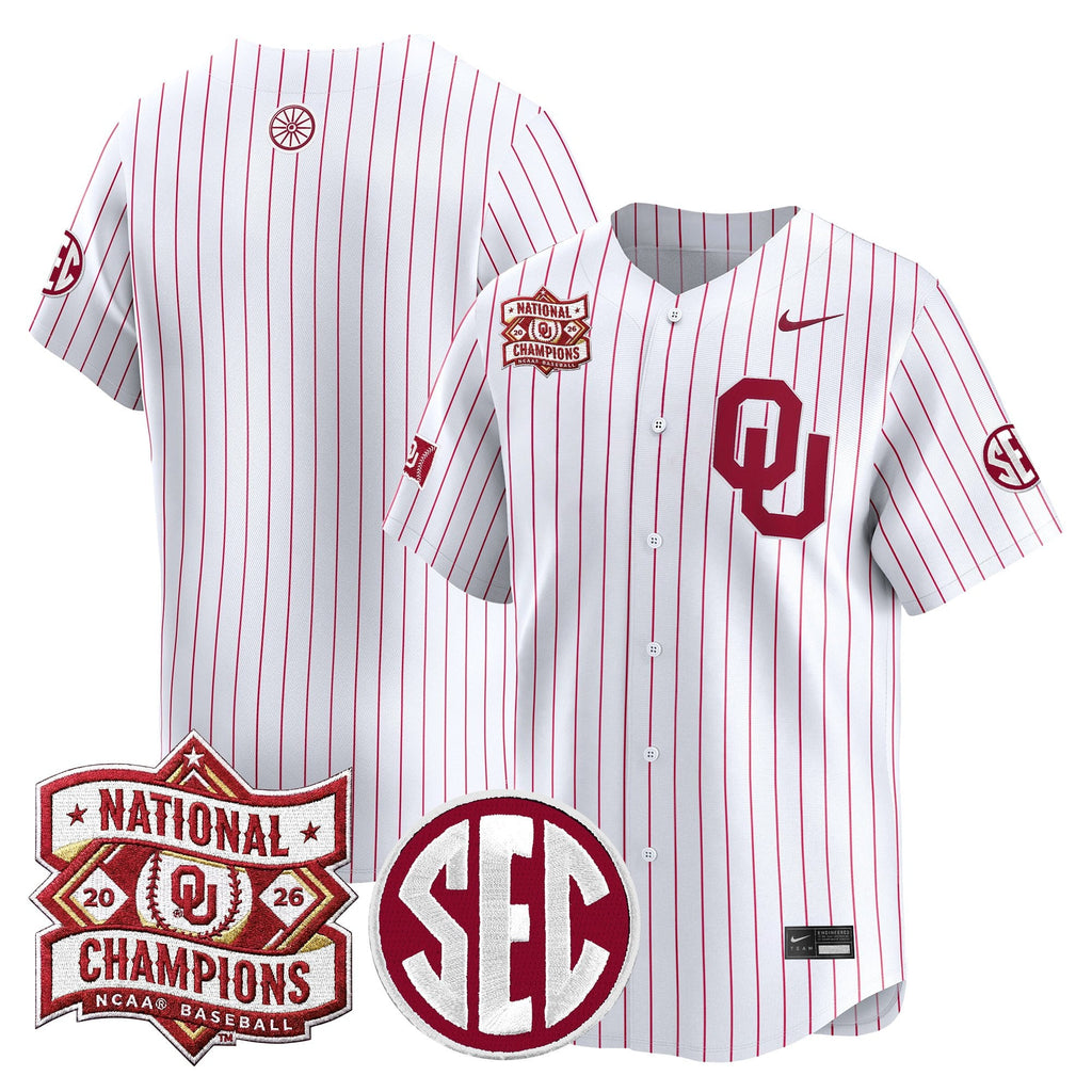 Men's Oklahoma Sooners 2026 National Champions Patch Vapor Premier Limited Jersey - All Stitched