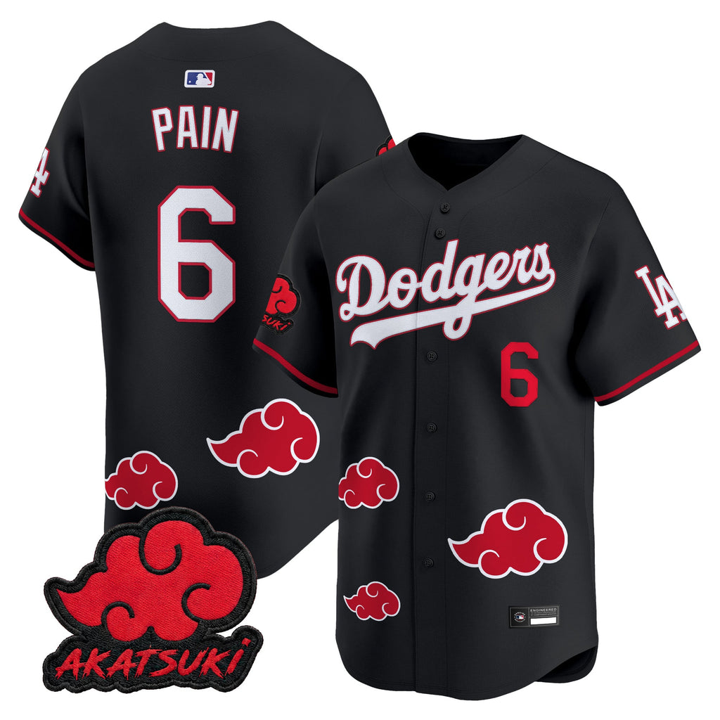 Los Angeles Dodgers x Naruto "Akatsuki Edition" Vapor Premier Limited Jersey - Stitched