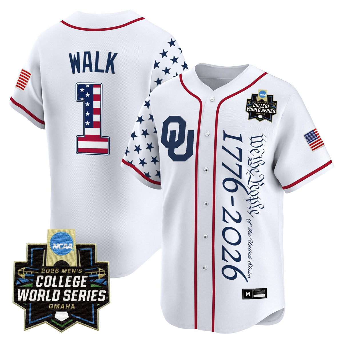 Men's Oklahoma Sooners 2026 World Series "America 250 Edition" Vapor Premier Limited Jersey V2 - All Stitched