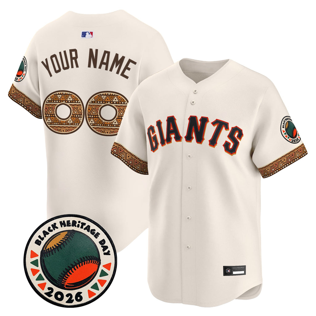 San Francisco Giants 2026 Black Heritage Day Vapor Premier Limited Custom Jersey - Stitched