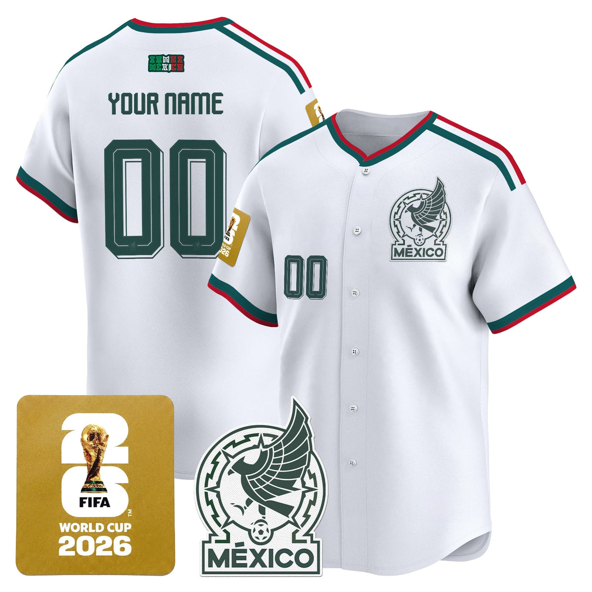 Mexico 2026 World Cup Vapor Custom Baseball Jersey - All Stitched