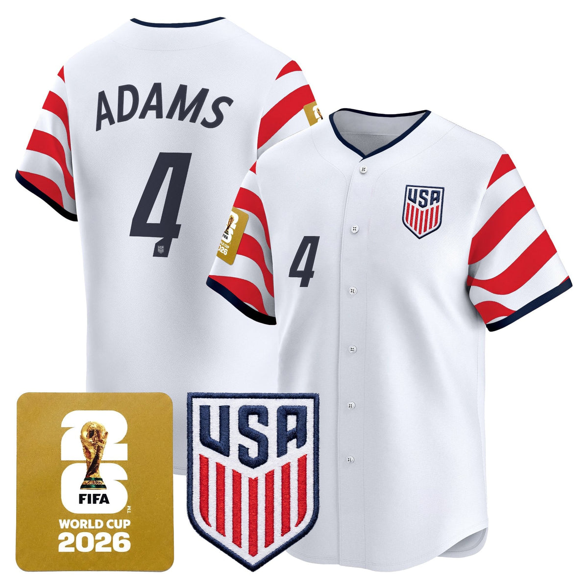 Men's USMNT 2026 World Cup Vapor Baseball Jersey - Stitched