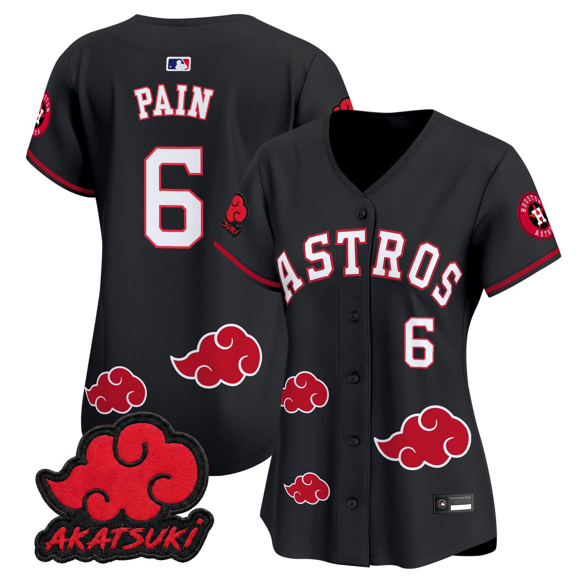 Houston Astros x Naruto Akatsuki Edition Vapor Premier Limited Jersey - Stitched