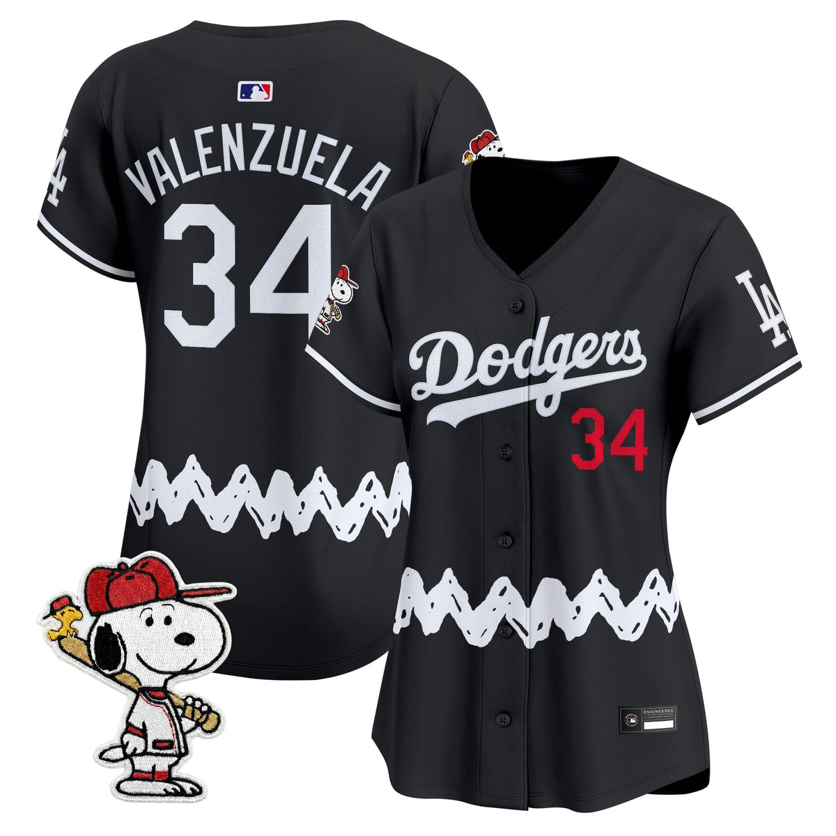 Women's Los Angeles Dodgers x Peanuts Vapor Premier Limited Jersey - Stitched