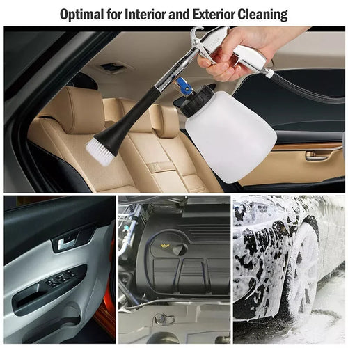 1000ML High Pressure Tornador Car Cleaning Washer Dust Blower Wash Gun with Brush Interior and Exterior Deep Clean EU/US/JP